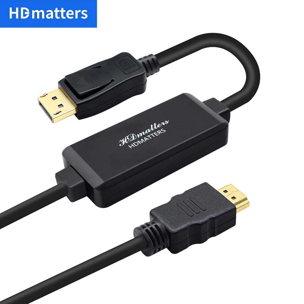 Active HDMI - Displayport 1.2 4K ȯ ̺ PS4 apple TV PC Ʈ - DP Ϳ Displayport  1.8m HDMI Է
